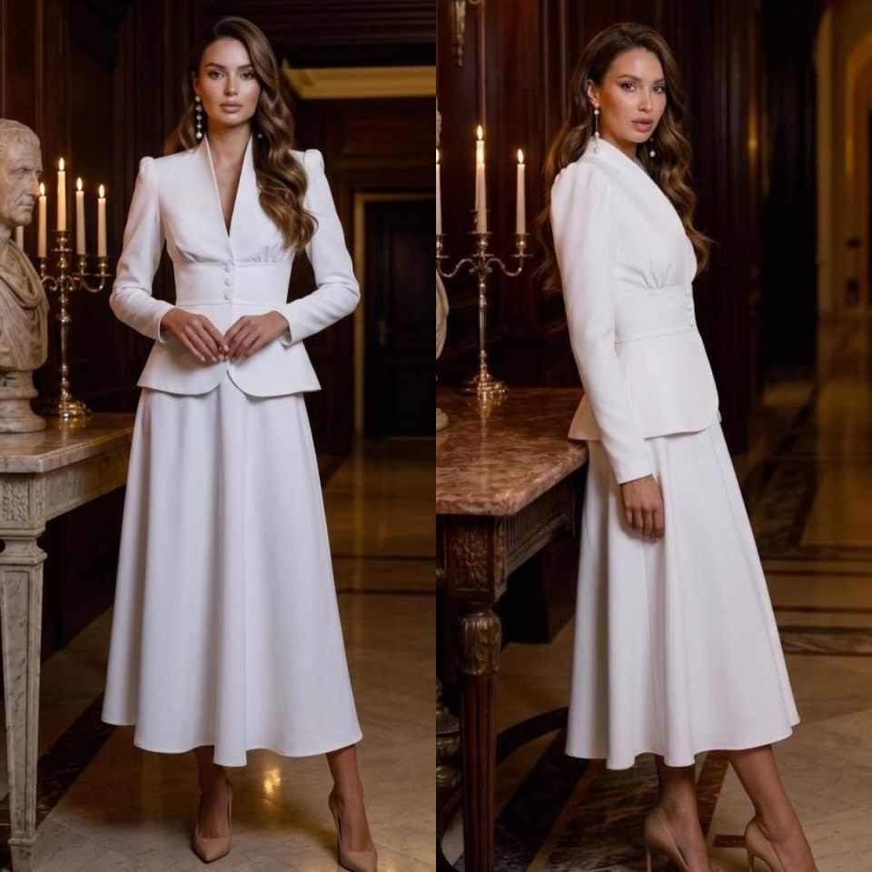 Women Formal Wear Business - Elegant Two Piece Women Suit Set