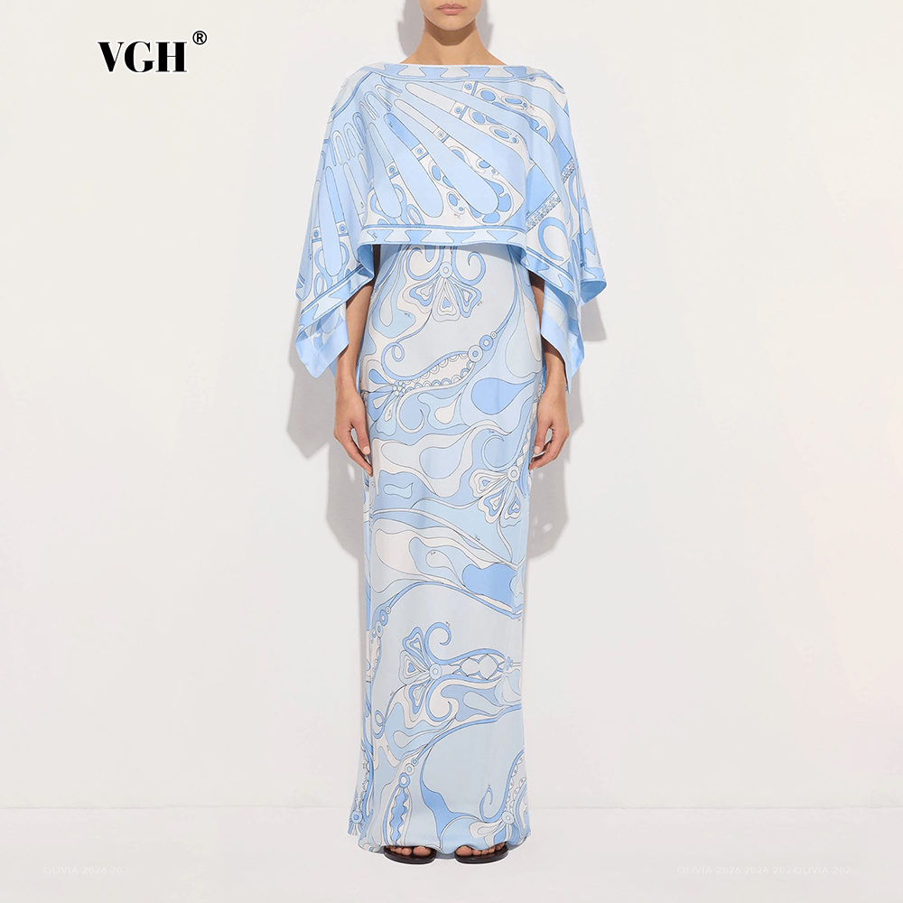 VGH Light Blue Abstract Print  - Women Formal Wear Set recension och pris