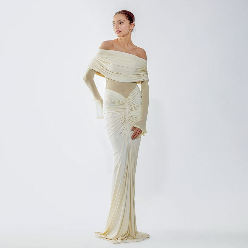 Beige Women Prom Dress Sexy Of - Women'S Formal Wear For A Wedding Guest recension och pris
