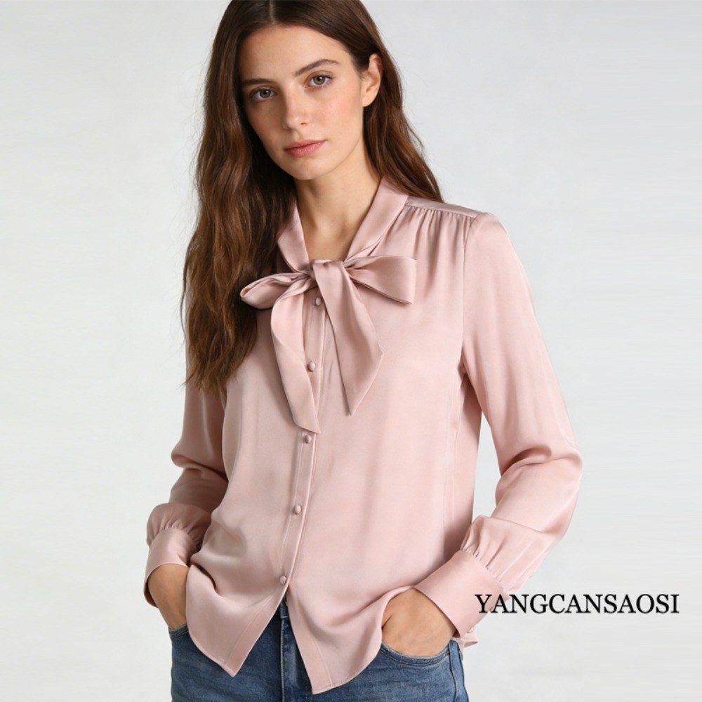 2026 Women's Fashion Spring Ne - Silk Blouse Button recension och pris