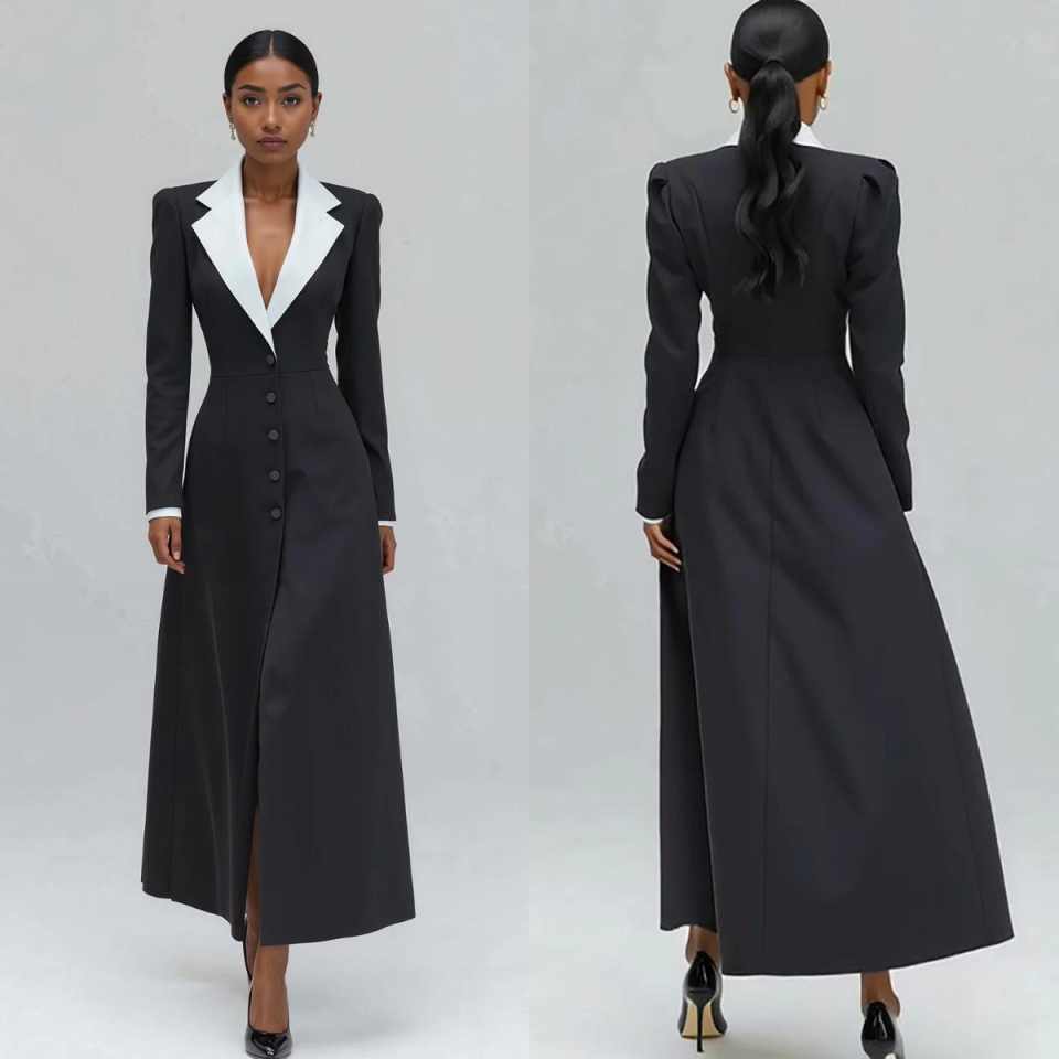 A Line Women Long Blazer Jacke - Women'S Formal Wear For A Wedding Guest recension och pris