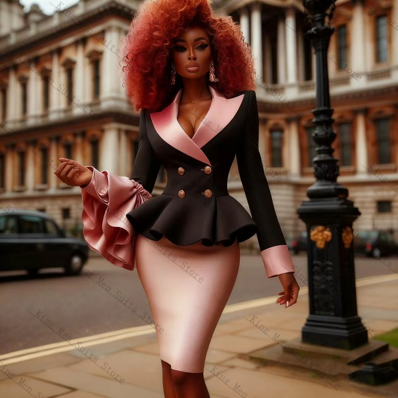Black Pink Women Suit Set 2 Pc - Women'S Formal Wear For A Wedding Guest recension och pris
