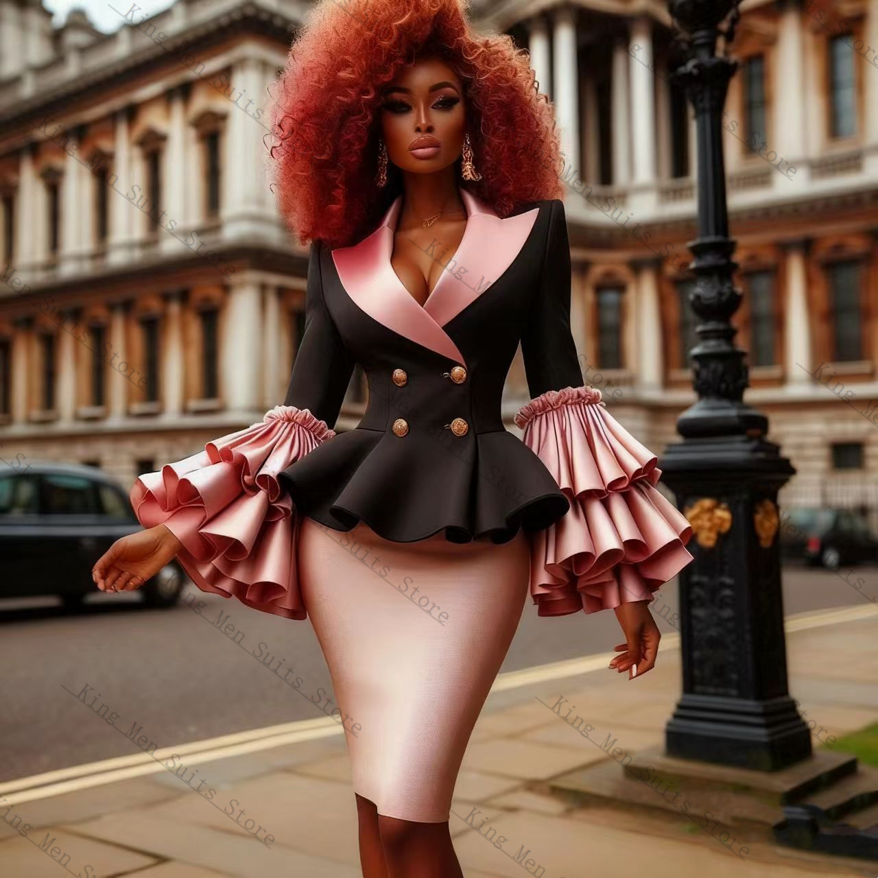 Black Pink Women Suit Set 2 Pc - Women'S Formal Wear For A Wedding Guest recension och pris