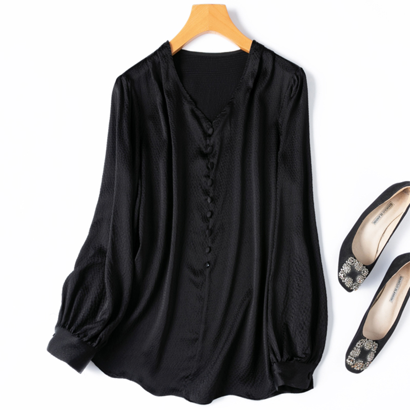 Women Silk Blouse 93% Mulberry - Silk Blouse Button recension och pris