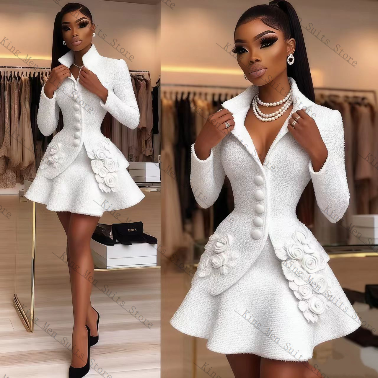 Luxury White Women Suit Set 2  - Women Luxury Formal Wear recension och pris