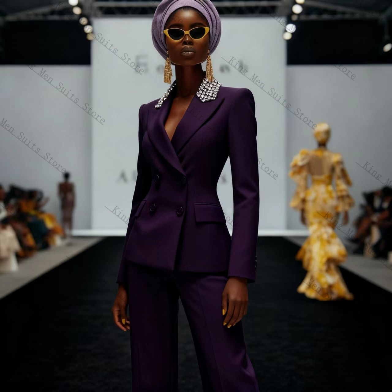 Luxury Crystals Women Suit Set - Women'S Formal Wear For A Wedding Guest recension och pris