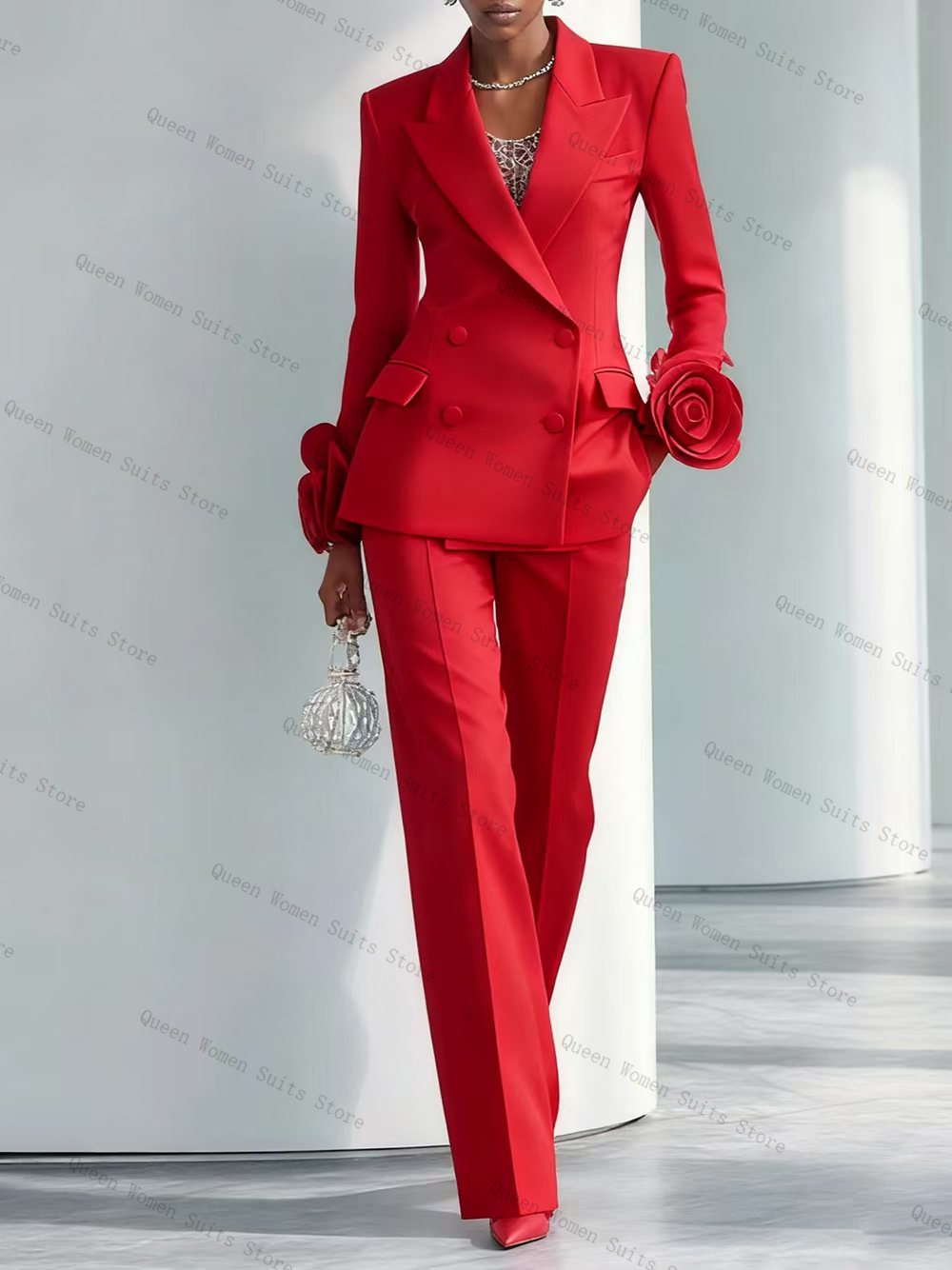 Luxury Red Women Suit Set 2 Pc - Women Luxury Formal Wear recension och pris