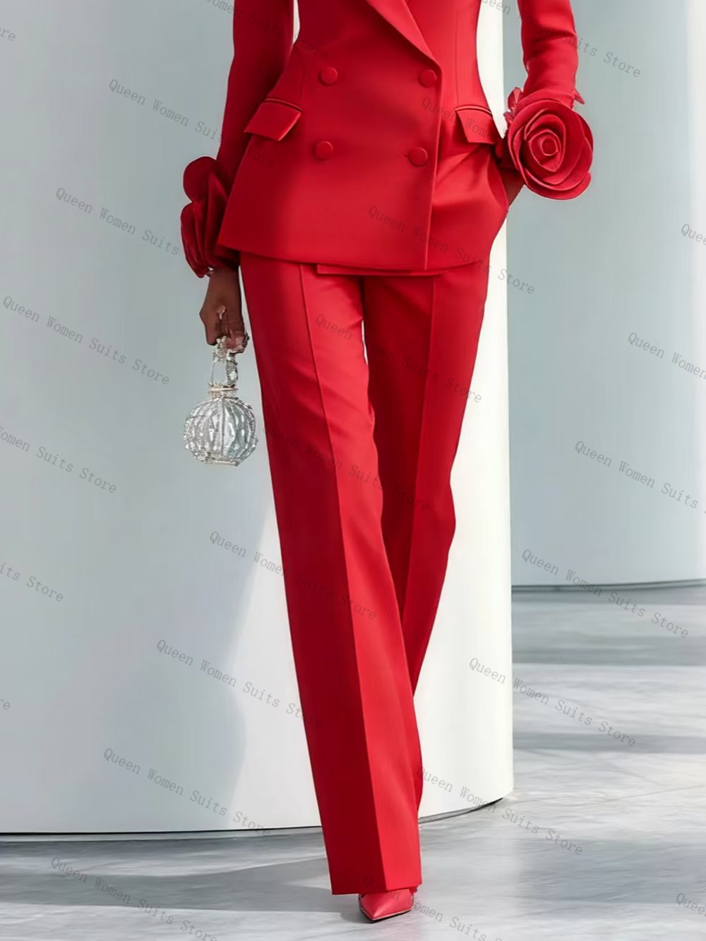Luxury Red Women Suit Set 2 Pc - Women Luxury Formal Wear recension och pris