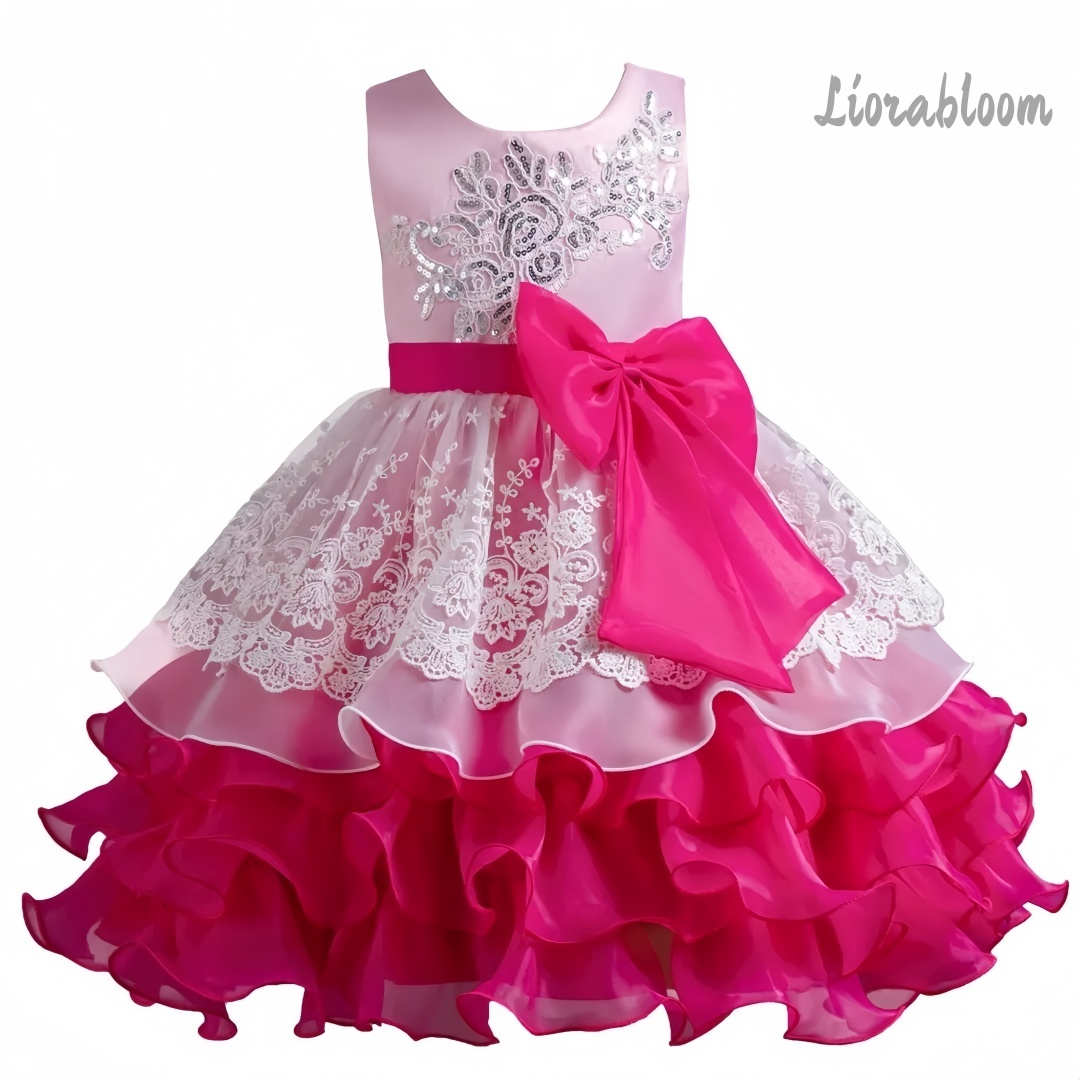 Girls' Dress With Large Bow Sl - Formal Wear Gowns For Women recension och pris