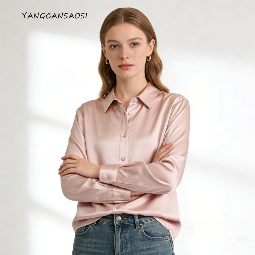 Heavy 35MM 100% Natural Mulber - Silk Blouse Button recension och pris