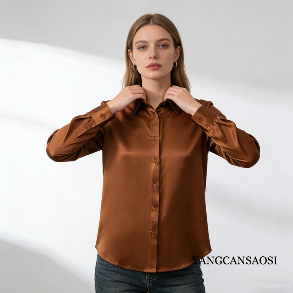 Heavy 35MM 100% Natural Mulber - Silk Blouse Button recension och pris