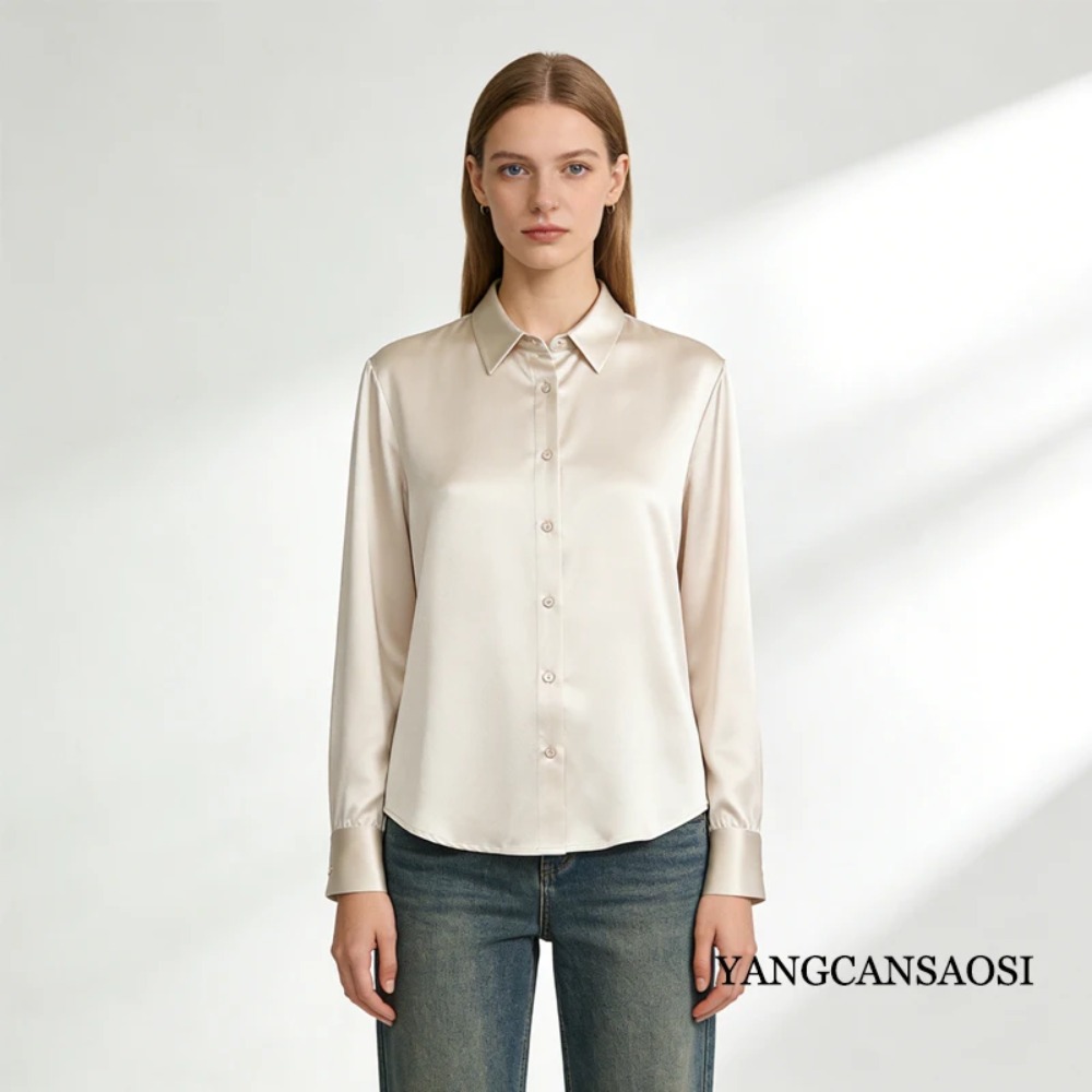 Heavy 35MM 100% Natural Mulber - Silk Blouse Button recension och pris