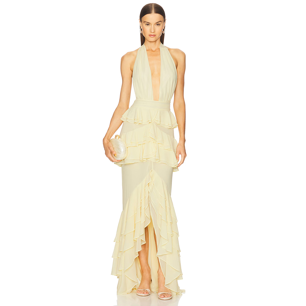 Evening Dresses Deep V Neck Ha - Women'S Formal Wear For A Wedding Guest recension och pris