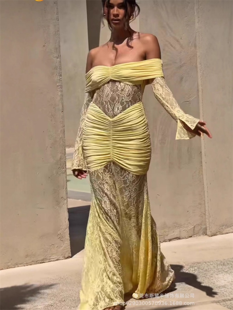 Sexy Lace Mermaid Women Prom D - Formal Wear Gowns For Women recension och pris