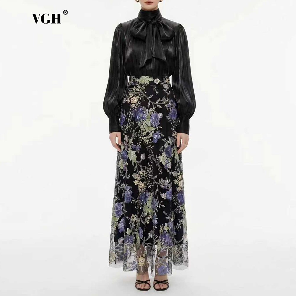 VGH Elegant Chic Black Floral  - Women Formal Wear Set recension och pris