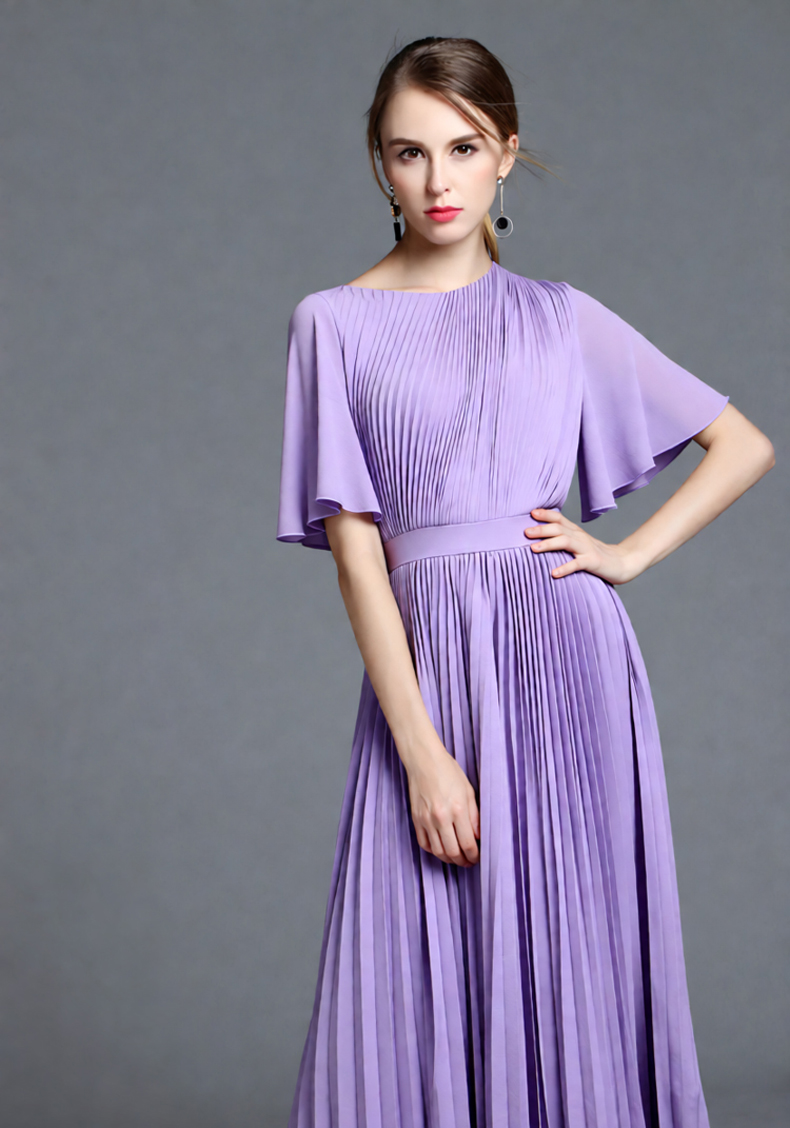 Women's Lilac Cape Sleeve Plea - Women'S Formal Wear For A Wedding Guest recension och pris