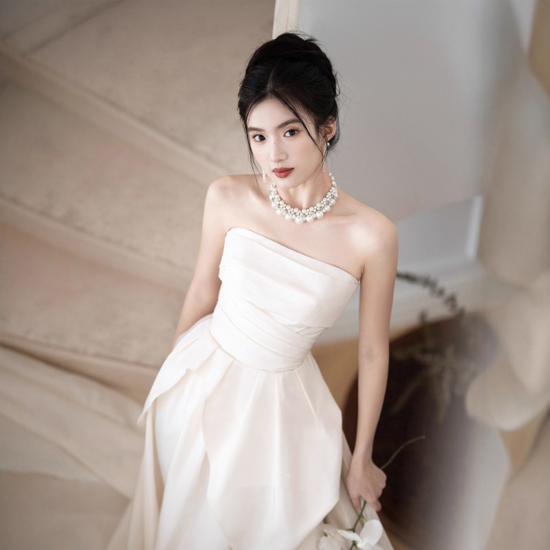 French Strapless Bride Engagem - Shift Dress Sleeveless recension och pris