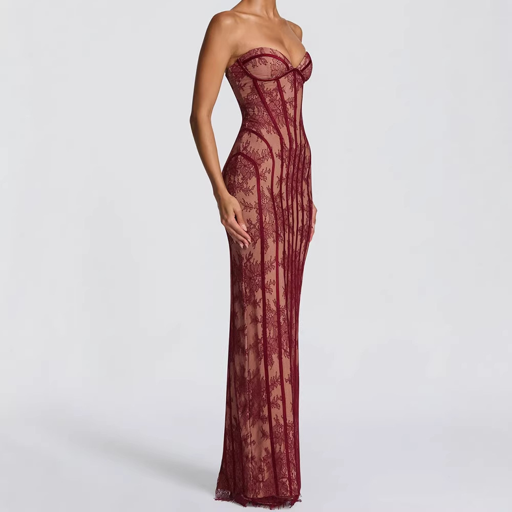 Strapless Bodycon Maxi Dress f - Formal Wear Gowns For Women recension och pris