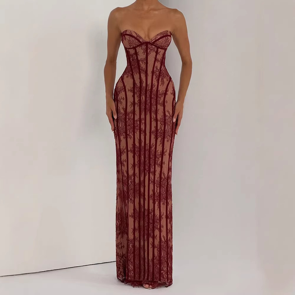 Strapless Bodycon Maxi Dress f - Formal Wear Gowns For Women recension och pris