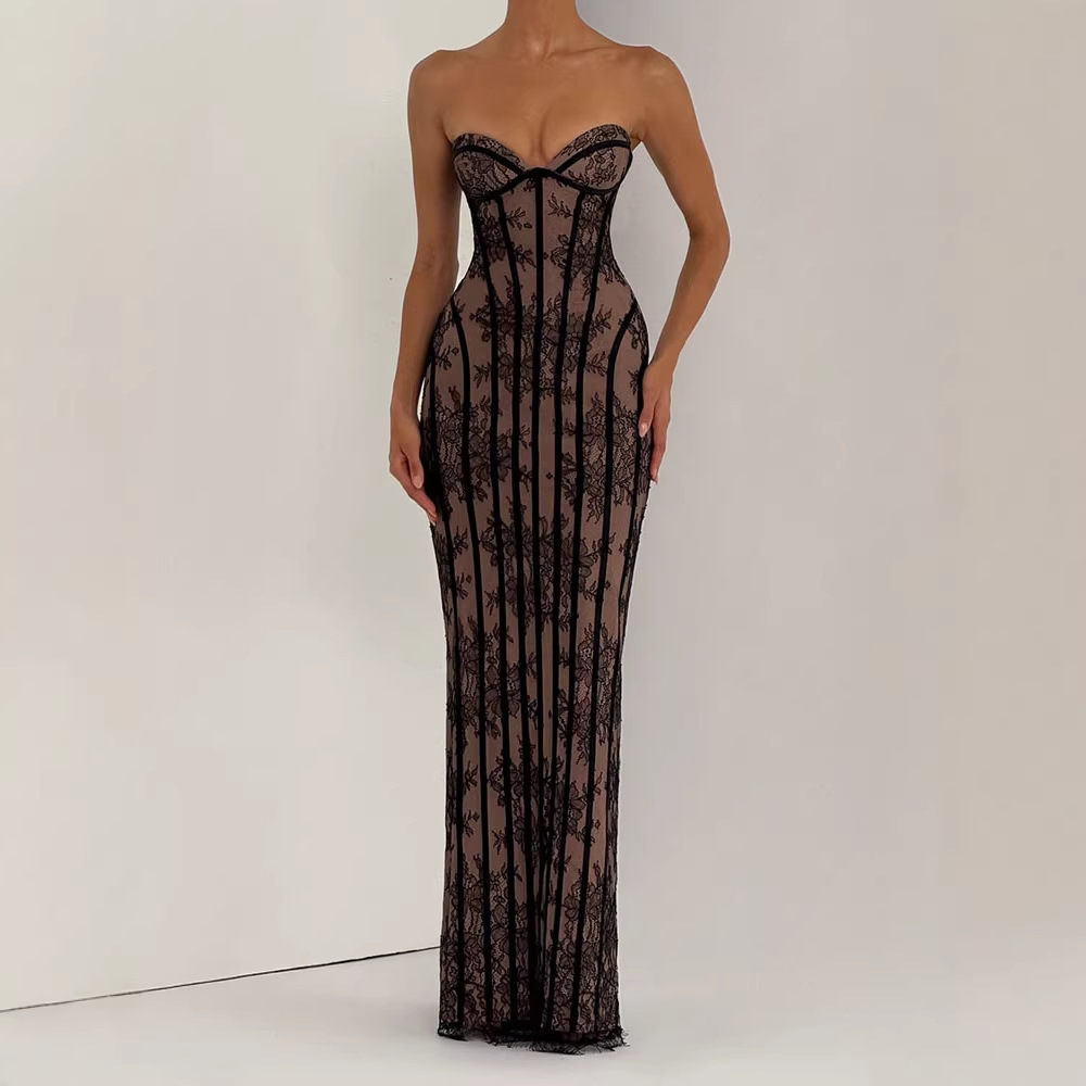 Strapless Bodycon Maxi Dress f - Formal Wear Gowns For Women recension och pris