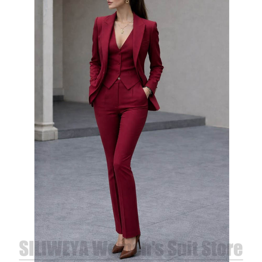 Women 3 Piece Suit Set Blazer  - Women Formal Wear Business recension och pris