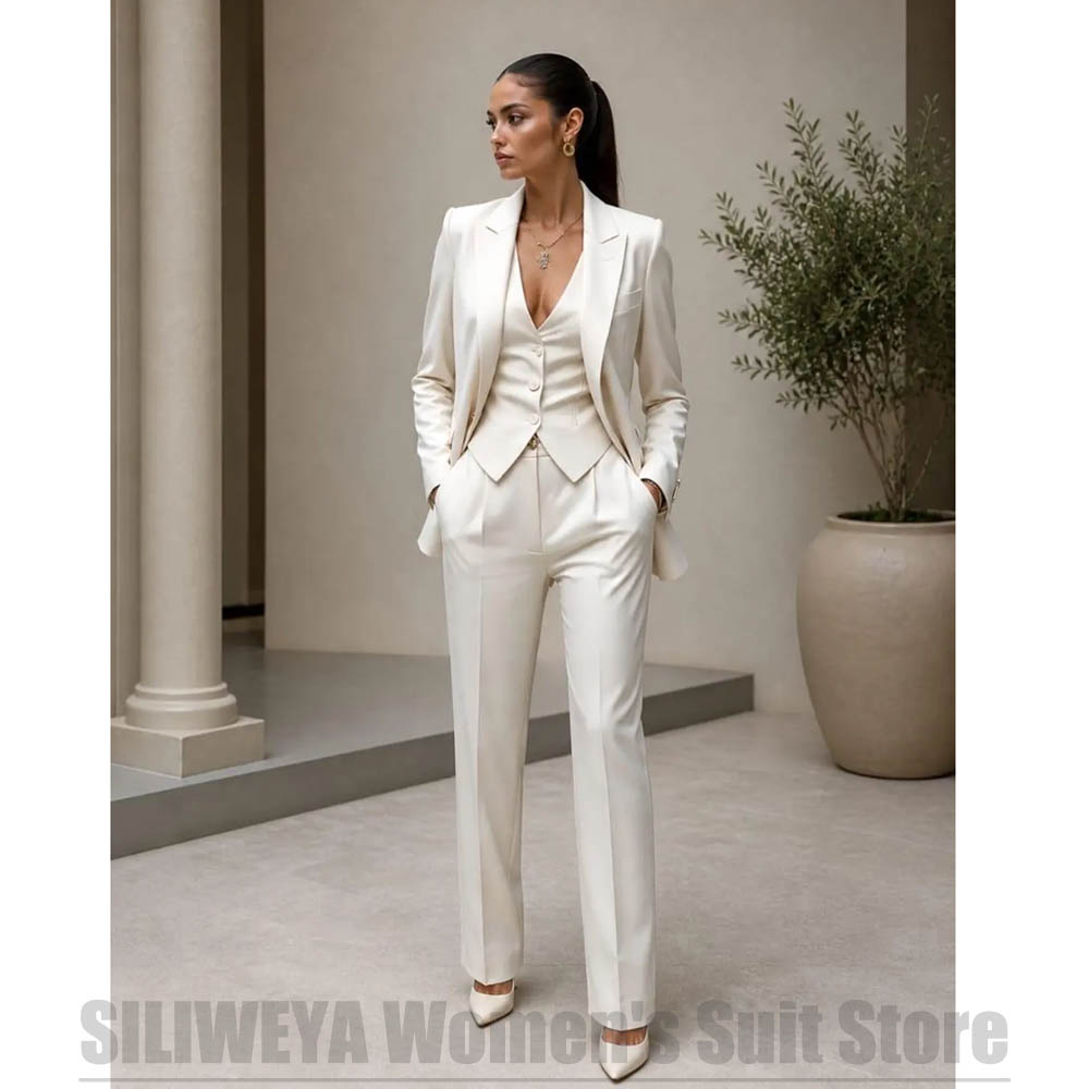 Women 3 Piece Suit Set Blazer  - Women Formal Wear Business recension och pris