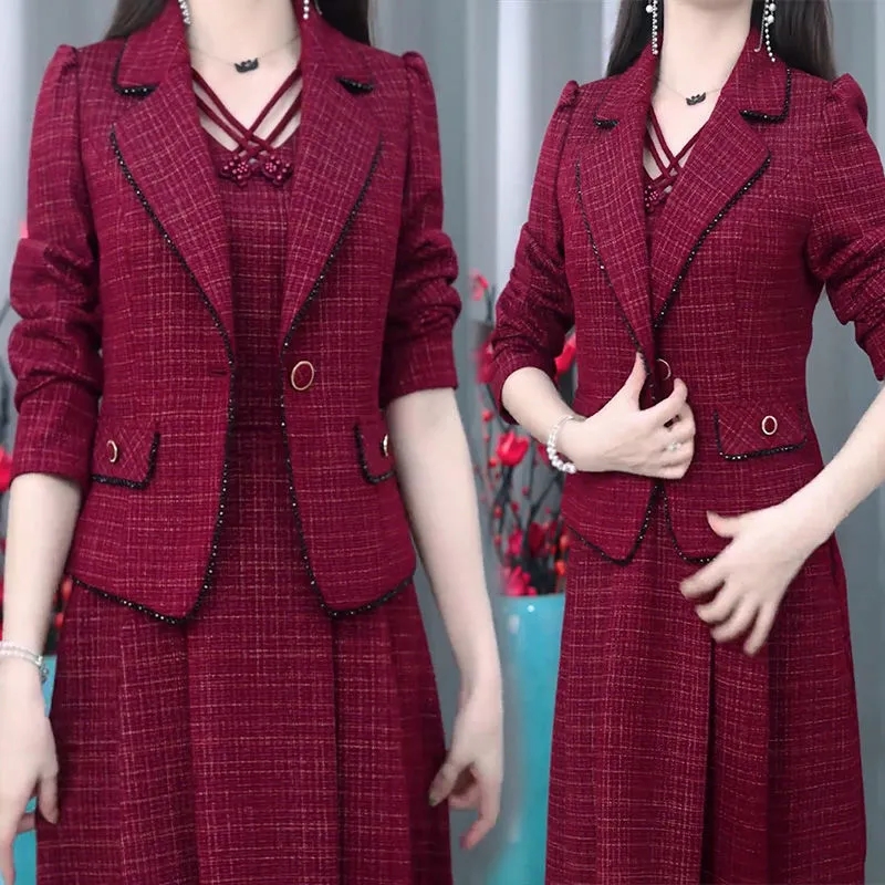 Middle Aged Female Dress Sets  - Women Formal Wear Set recension och pris