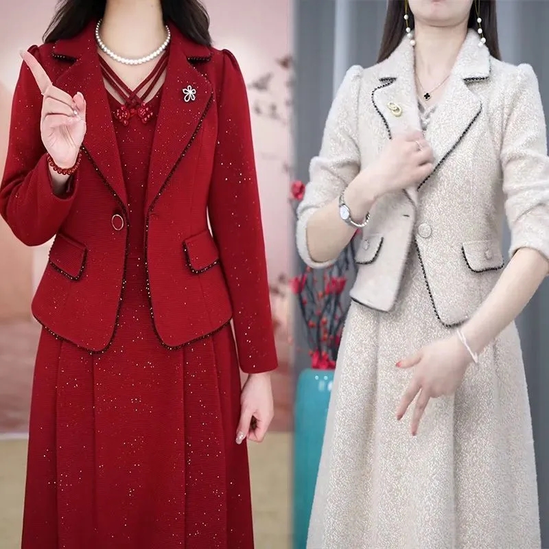 Middle Aged Female Dress Sets  - Women Formal Wear Set recension och pris