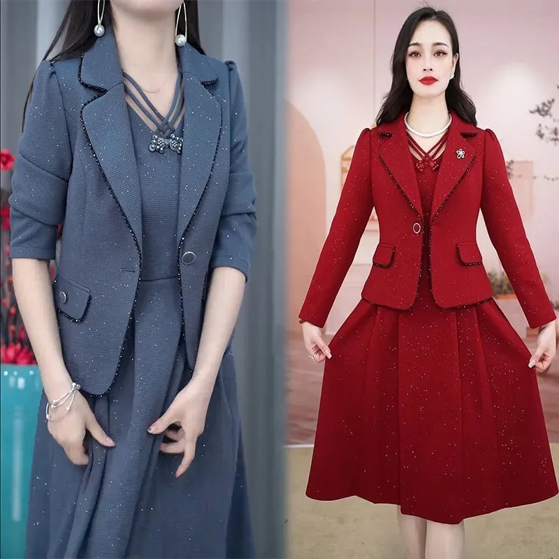 Middle Aged Female Dress Sets  - Women Formal Wear Set recension och pris